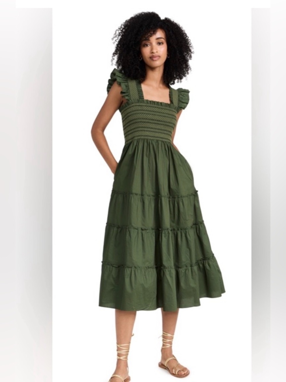 Hill House Ellie Nap Dress in Leaf Green XXS